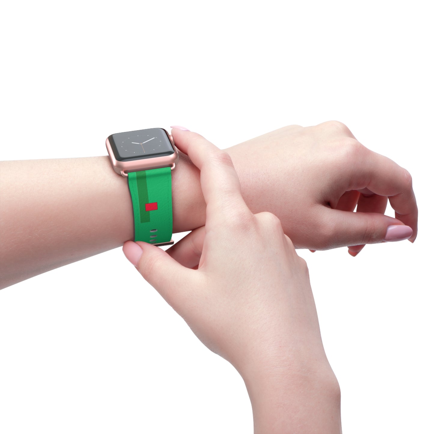 GREEN MODERN LINES APPLE® WATCH BAND