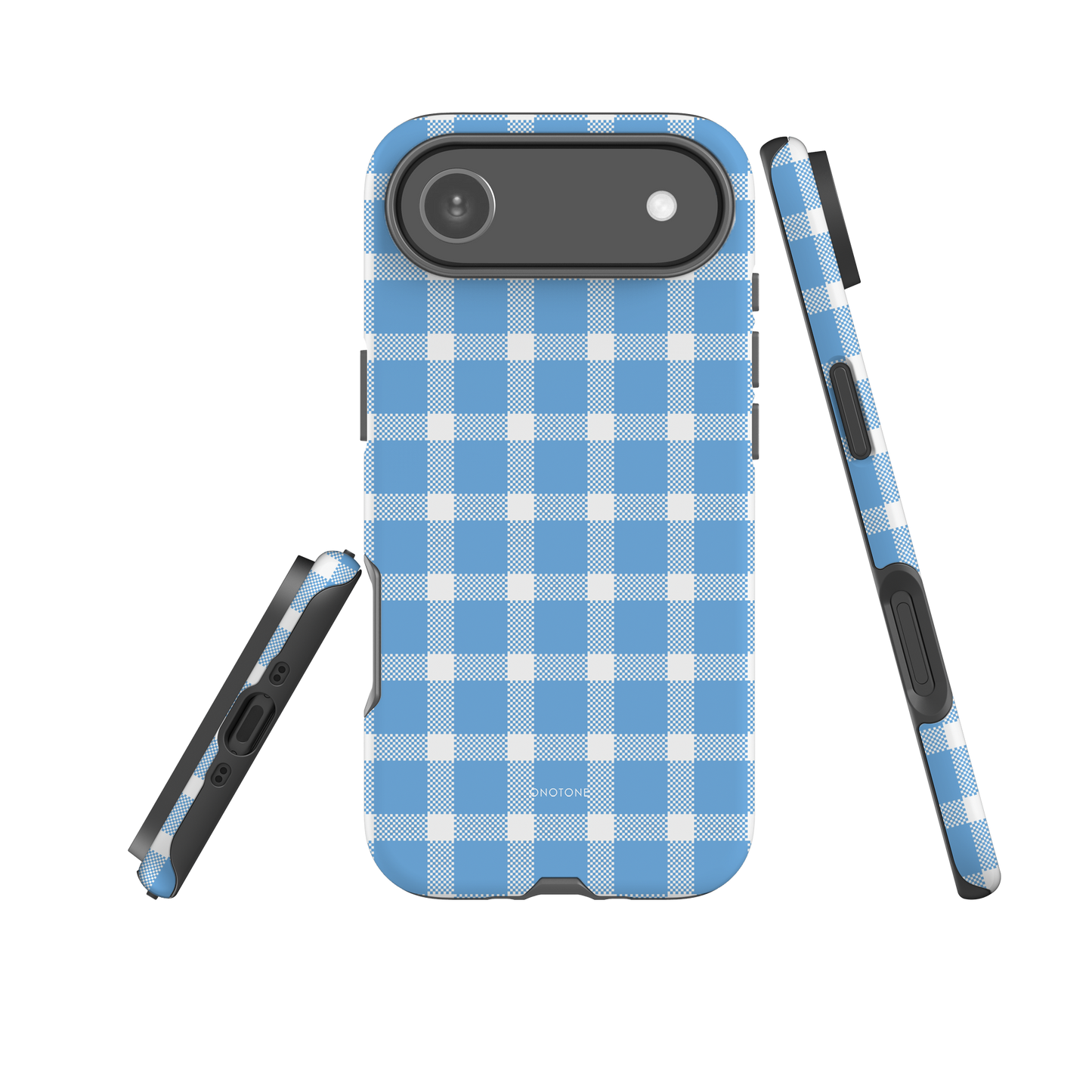 Light Blue Plaid iPhone Case – Durable, Stylish & Shockproof Protection - Durable, Stylish, Reliable Protection (BP-284)
