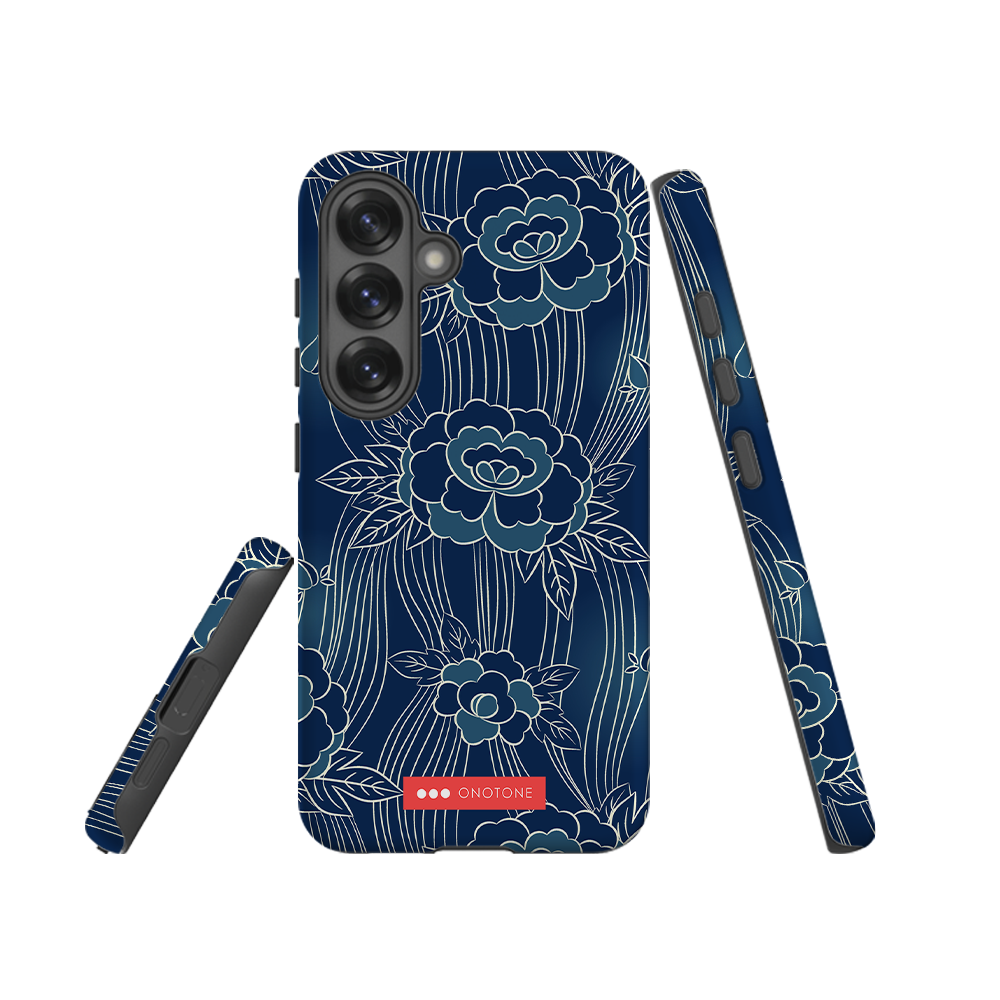 Japanese Indigo Samsung® Galaxy Phone Case Roses Pattern