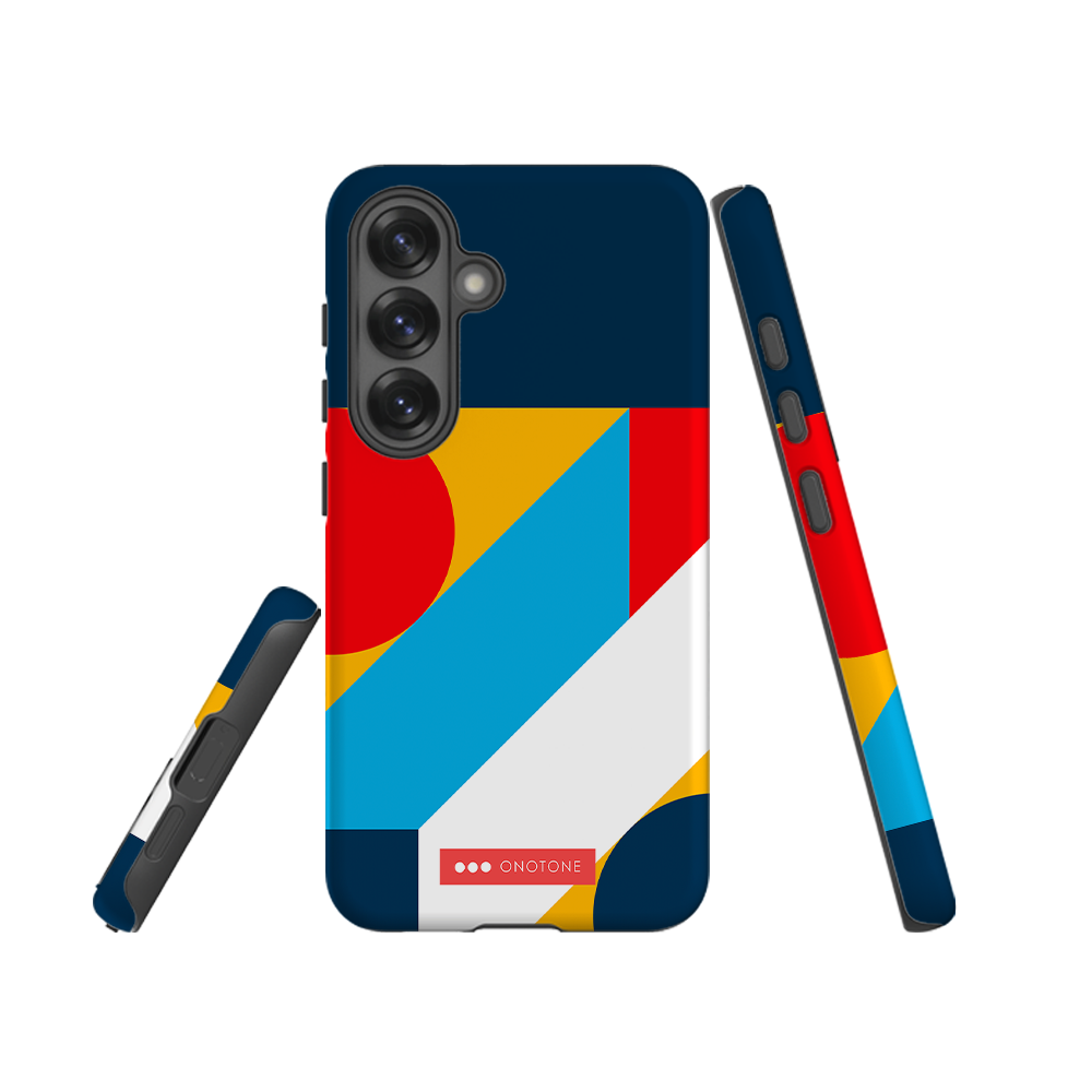 Double Layer Protection Blue Modern Art Samsung Galaxy Case