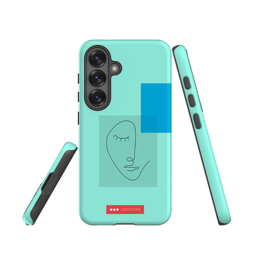Double Layer Protection Blue Modern Samsung Galaxy Case