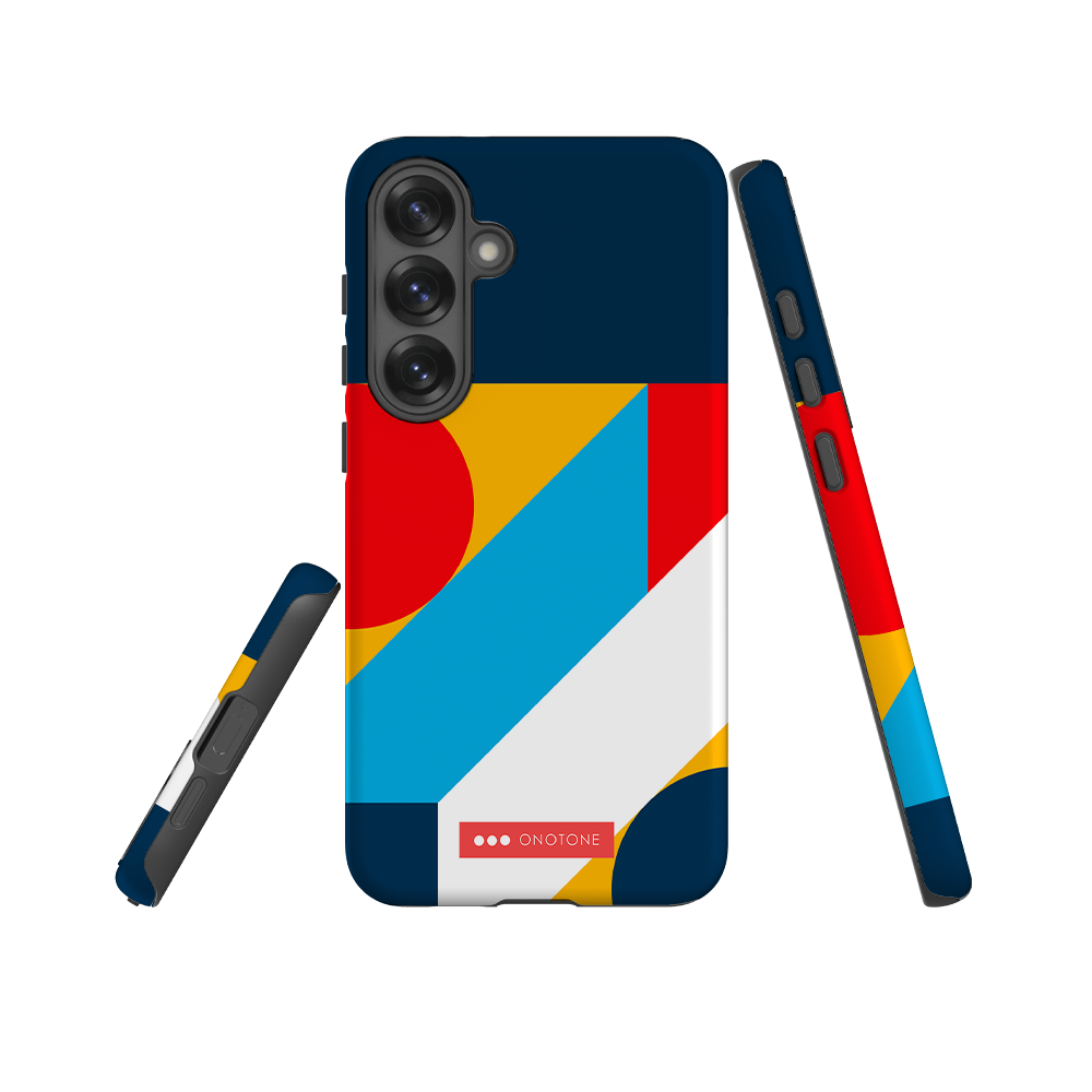 Double Layer Protection Blue Modern Art Samsung Galaxy Case