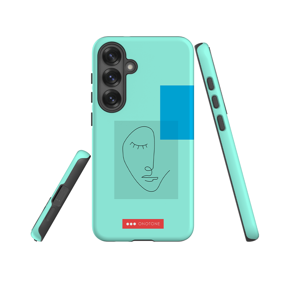 Double Layer Protection Blue Modern Samsung Galaxy Case