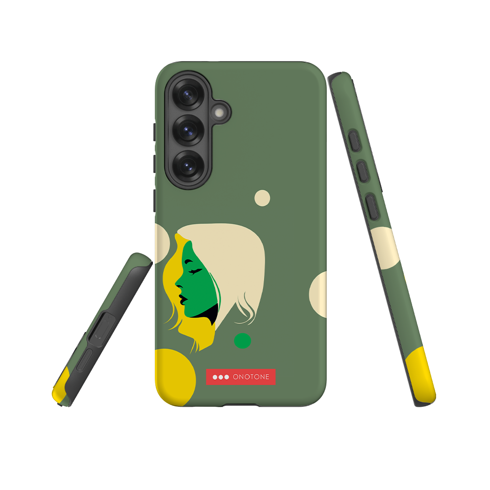 Double Layer Protection Green Modern Samsung Galaxy Case