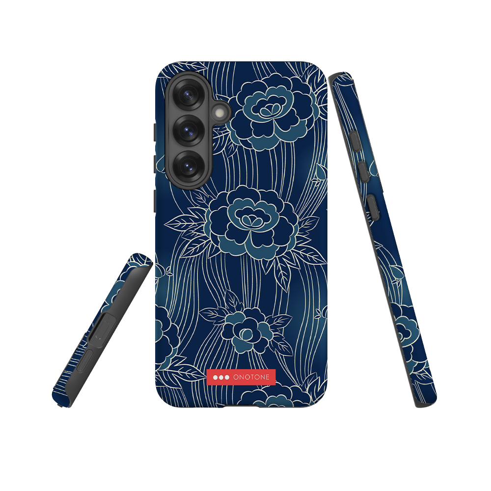 Japanese Indigo Samsung® Galaxy Phone Case Roses Pattern