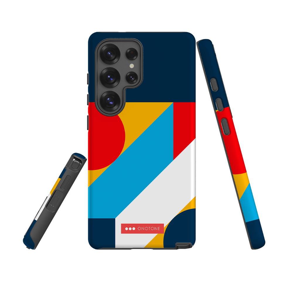 Double Layer Protection Blue Modern Art Samsung Galaxy Case