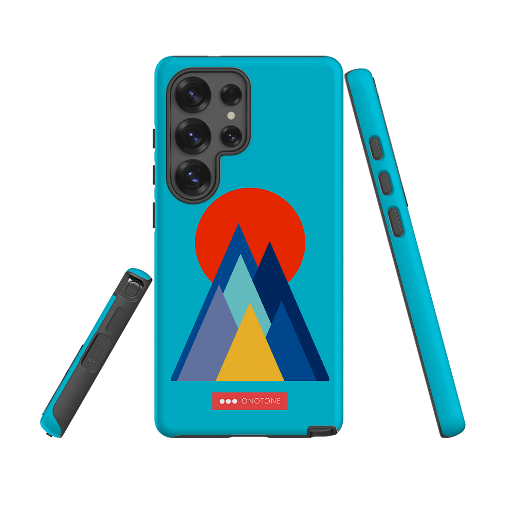 Double Layer Protection Blue Modern Samsung Galaxy Case