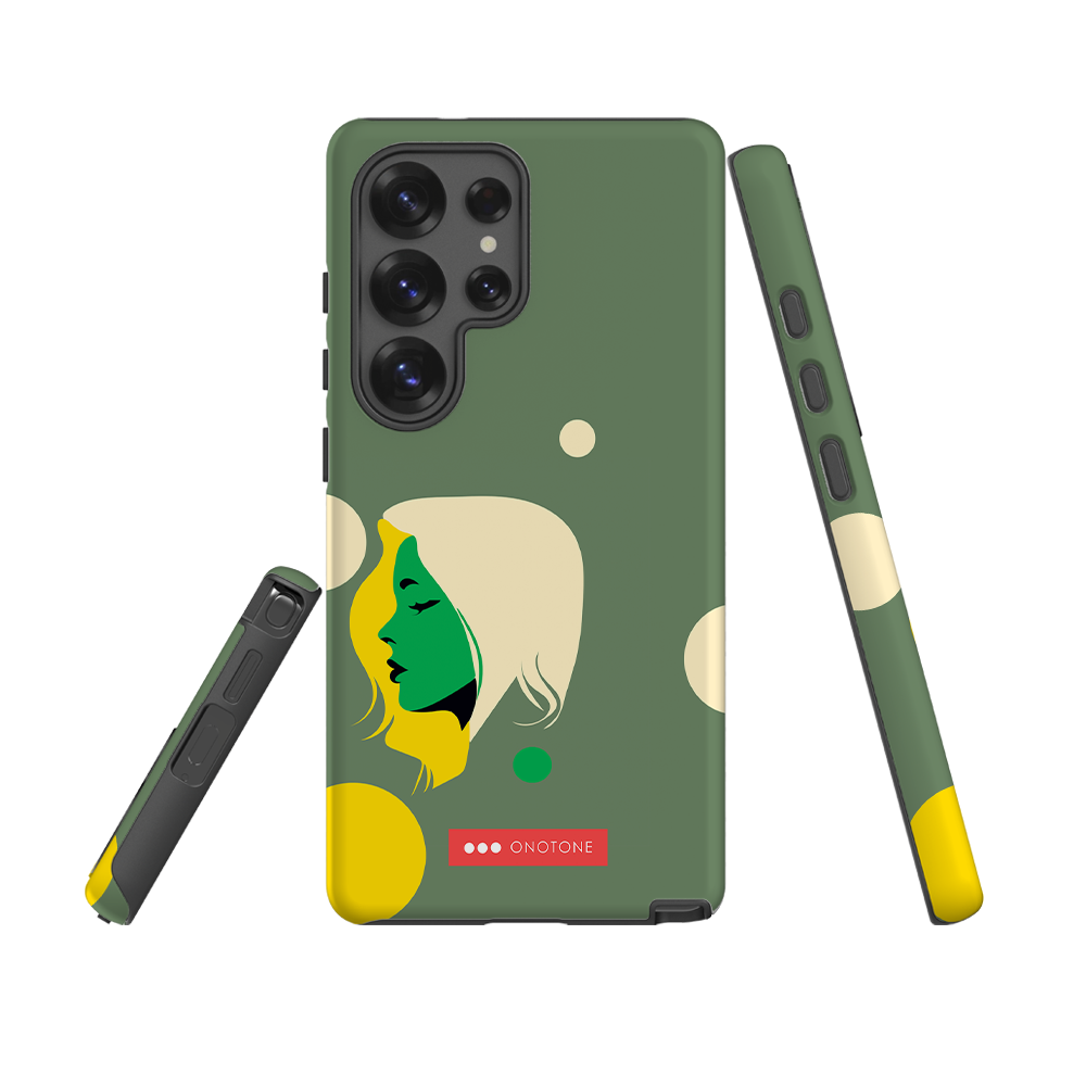 Double Layer Protection Green Modern Samsung Galaxy Case