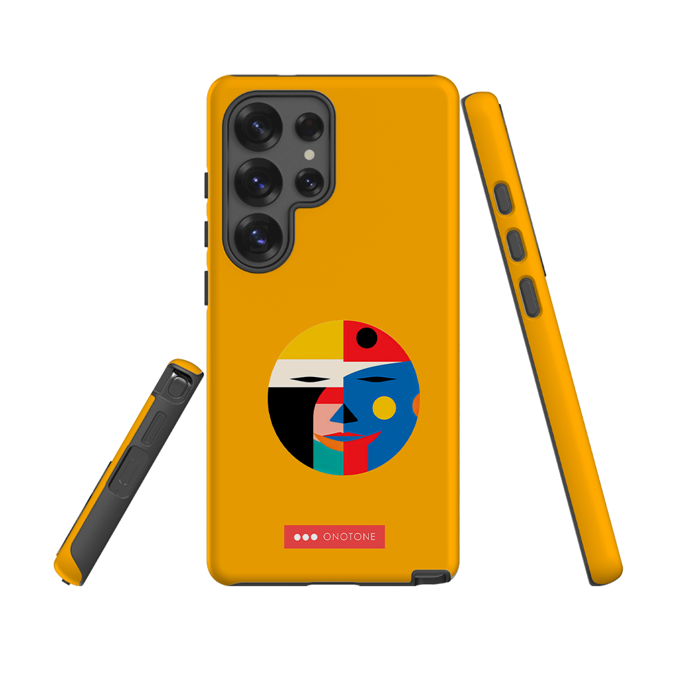 Double Layer Protection Modern Yellow Samsung Galaxy Case