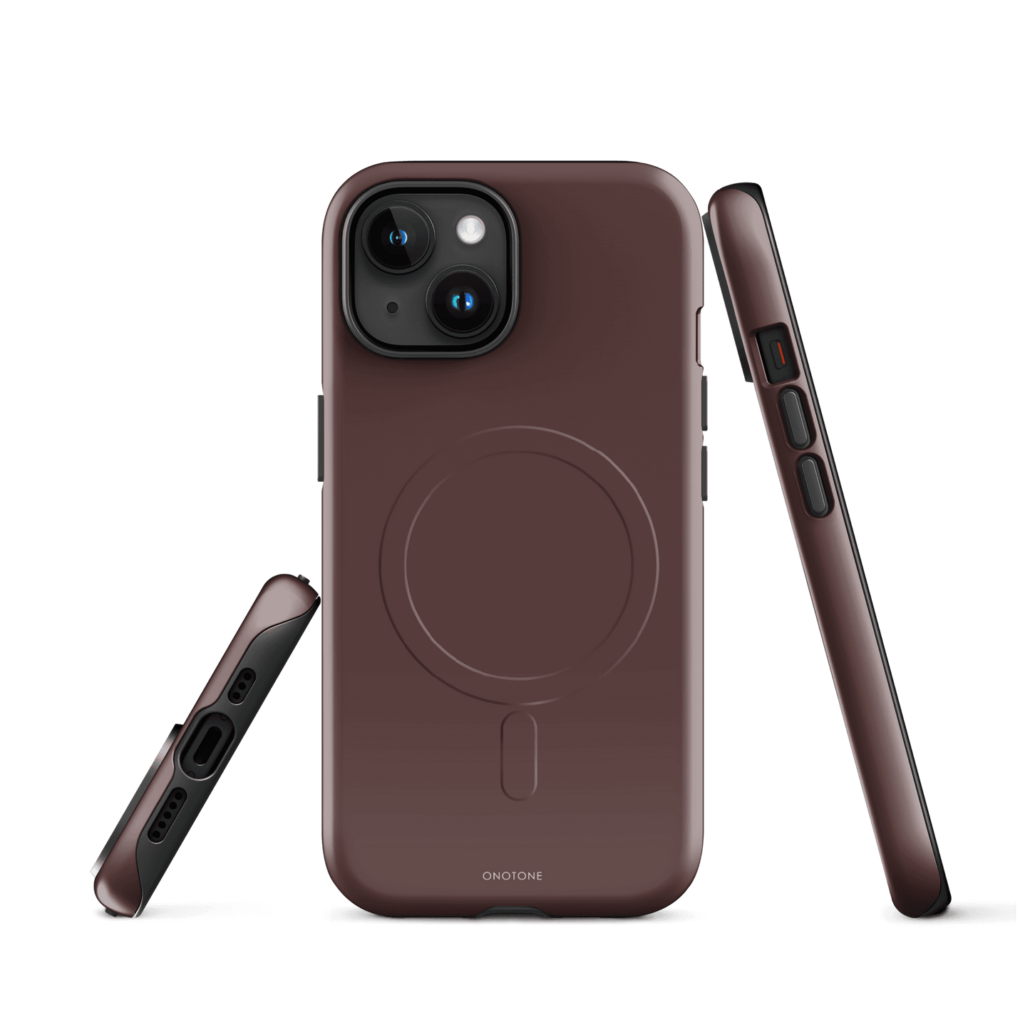 GRAY MINIMALIST IPHONE® CASE - PANTONE® BITTER CHOCOLATE