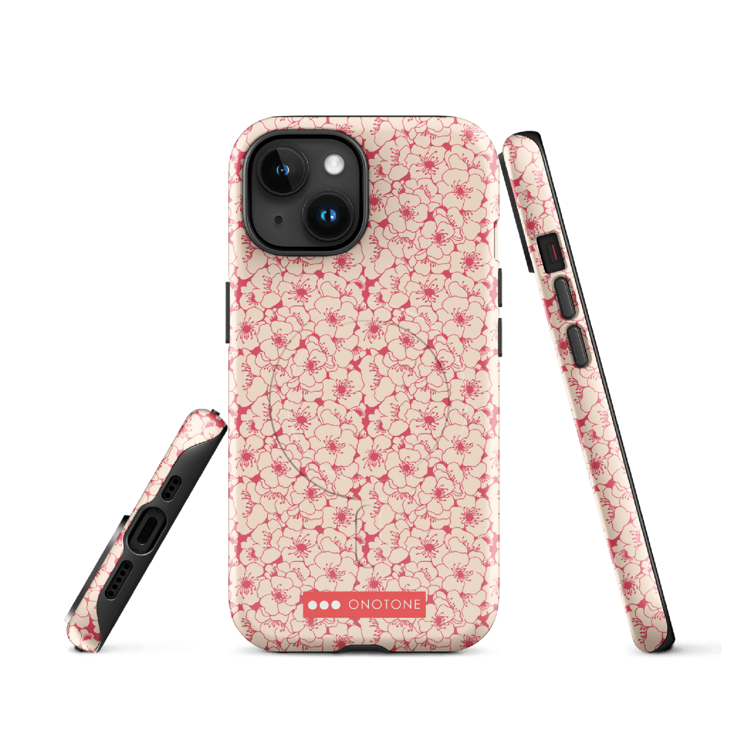Japanese design indigo iPhone® Case with sakura patterns (IND-012)