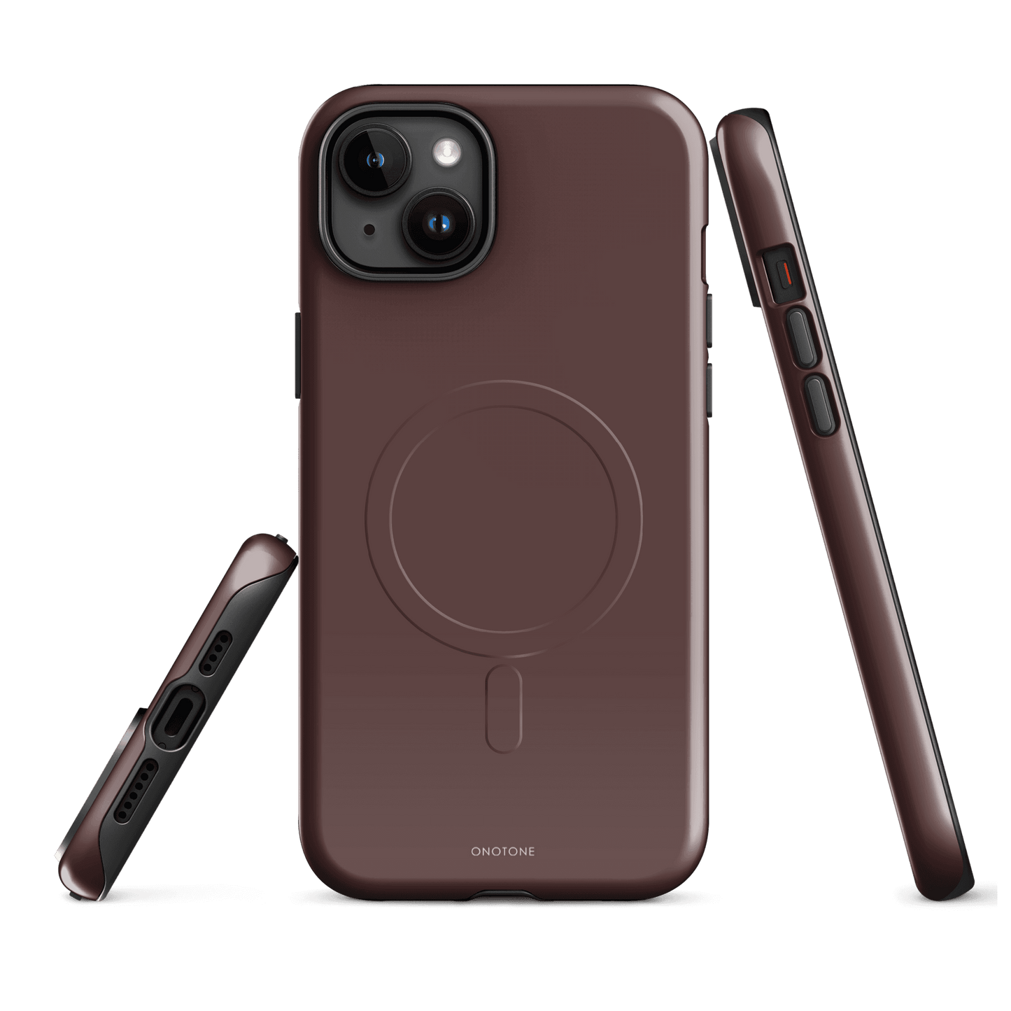 GRAY MINIMALIST IPHONE® CASE - PANTONE® BITTER CHOCOLATE