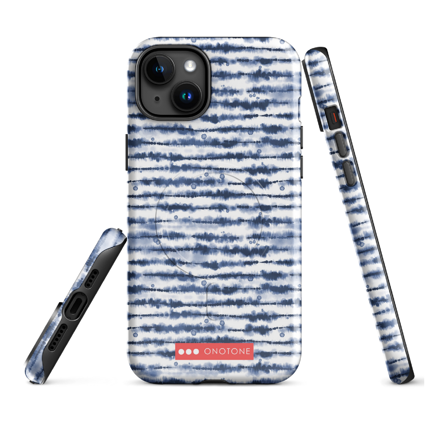 Japanese design indigo iPhone® Case with hand drawn patterns