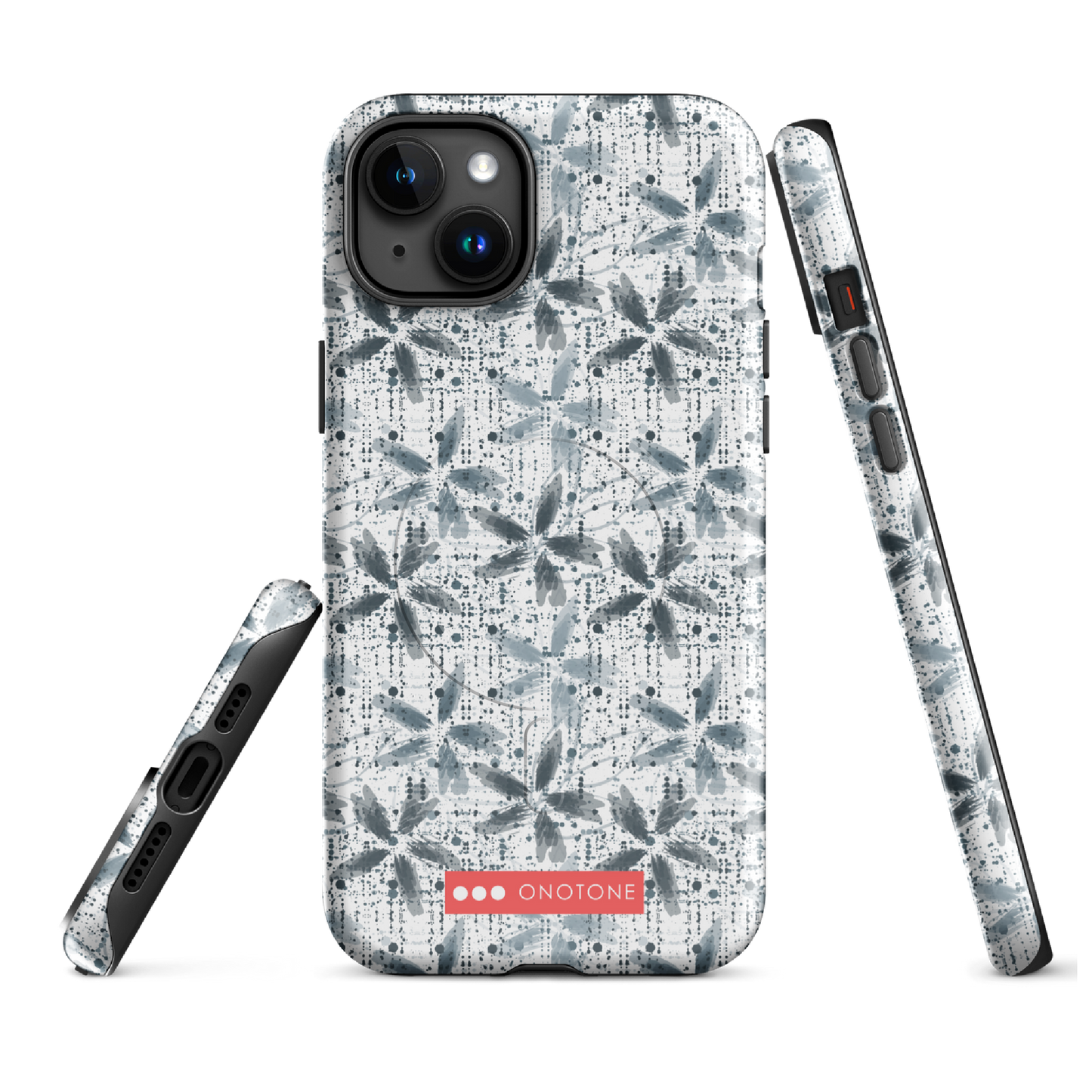 Japanese design indigo iPhone® Case with floral designs