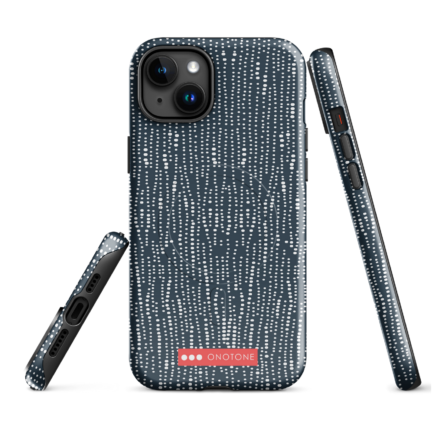 Japanese design indigo iPhone® Case with dotted patterns