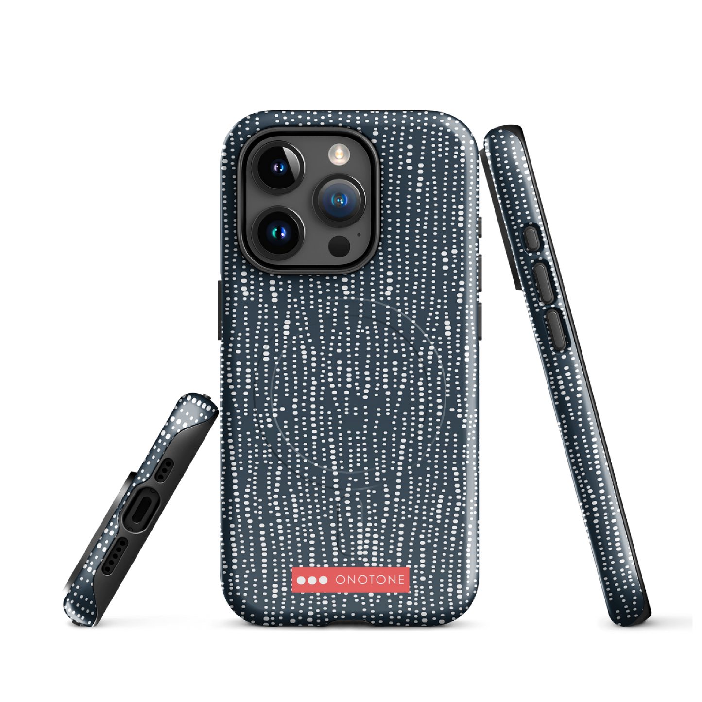 Japanese design indigo iPhone® Case with dotted patterns