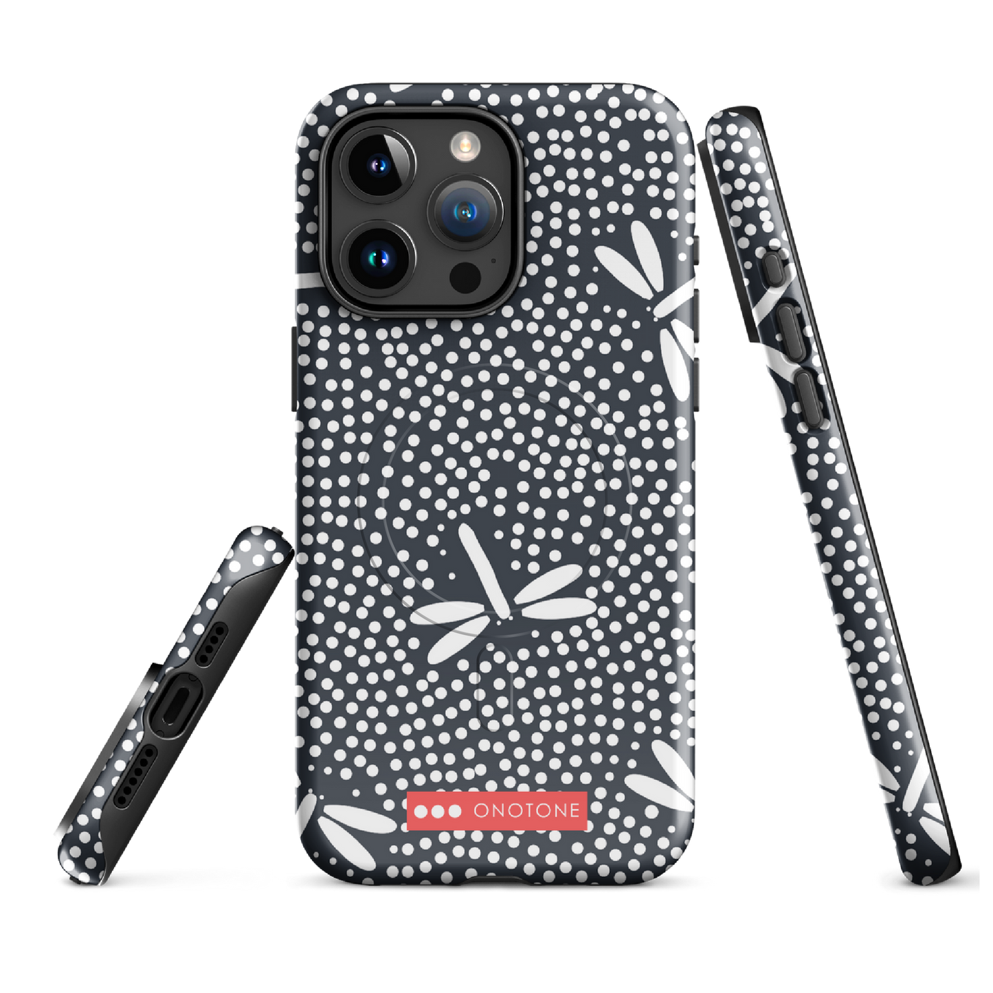 Japanese design indigo iPhone® Case with firefly patterns