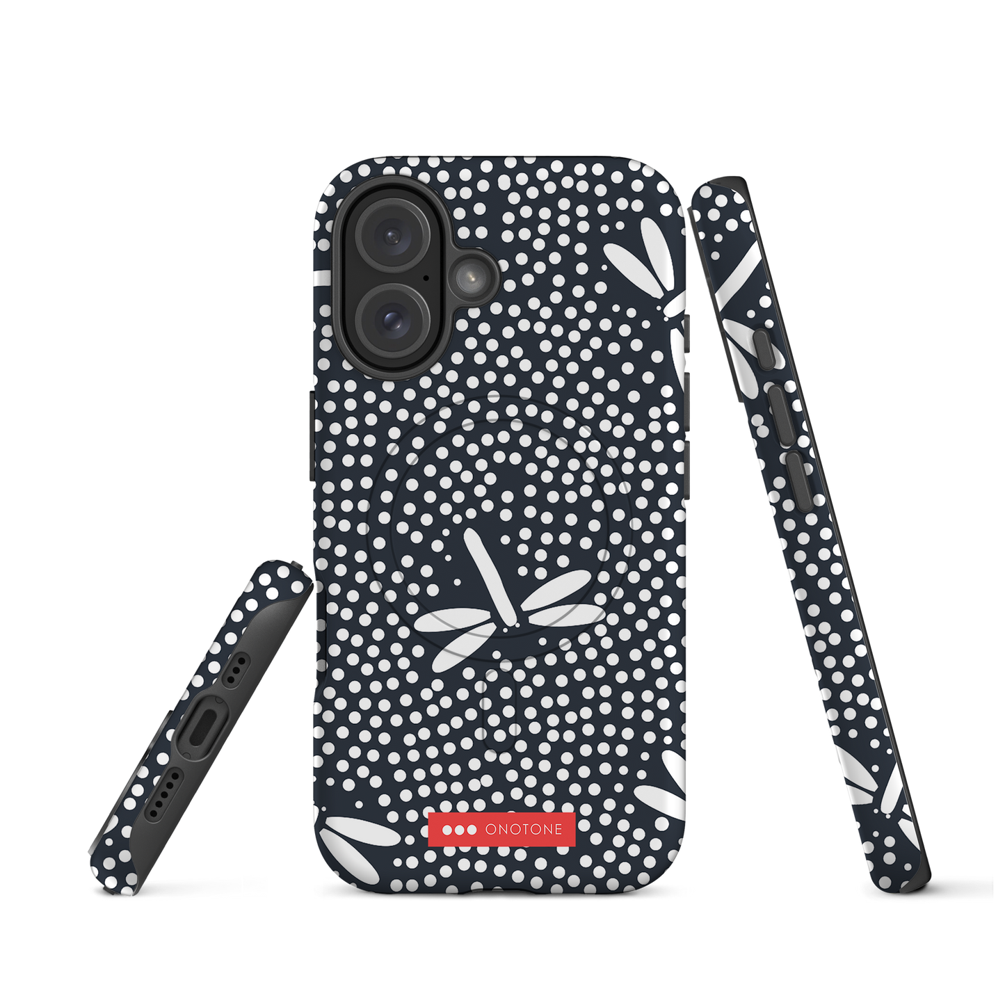Japanese design indigo iPhone® Case with firefly patterns
