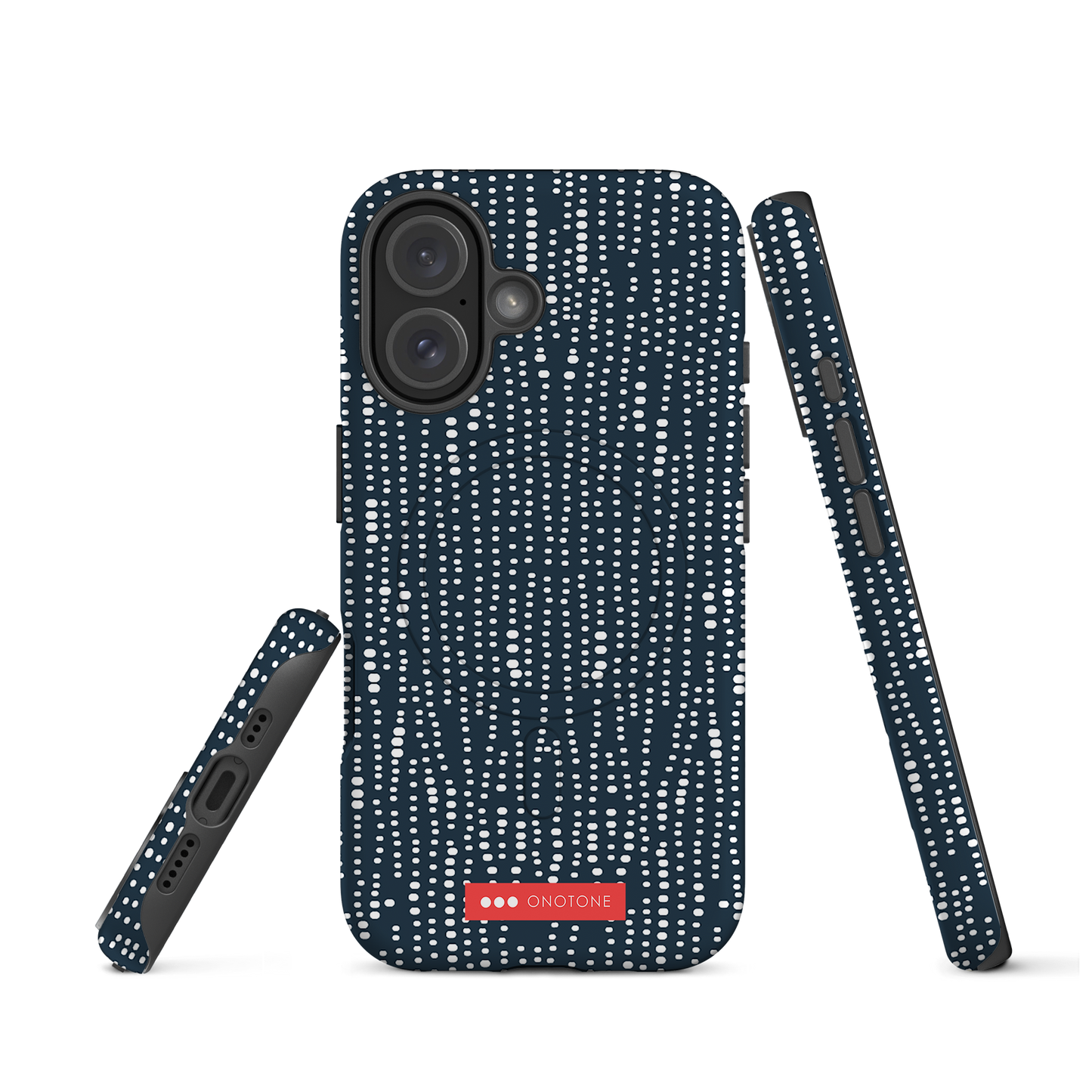 Japanese design indigo iPhone® Case with dotted patterns
