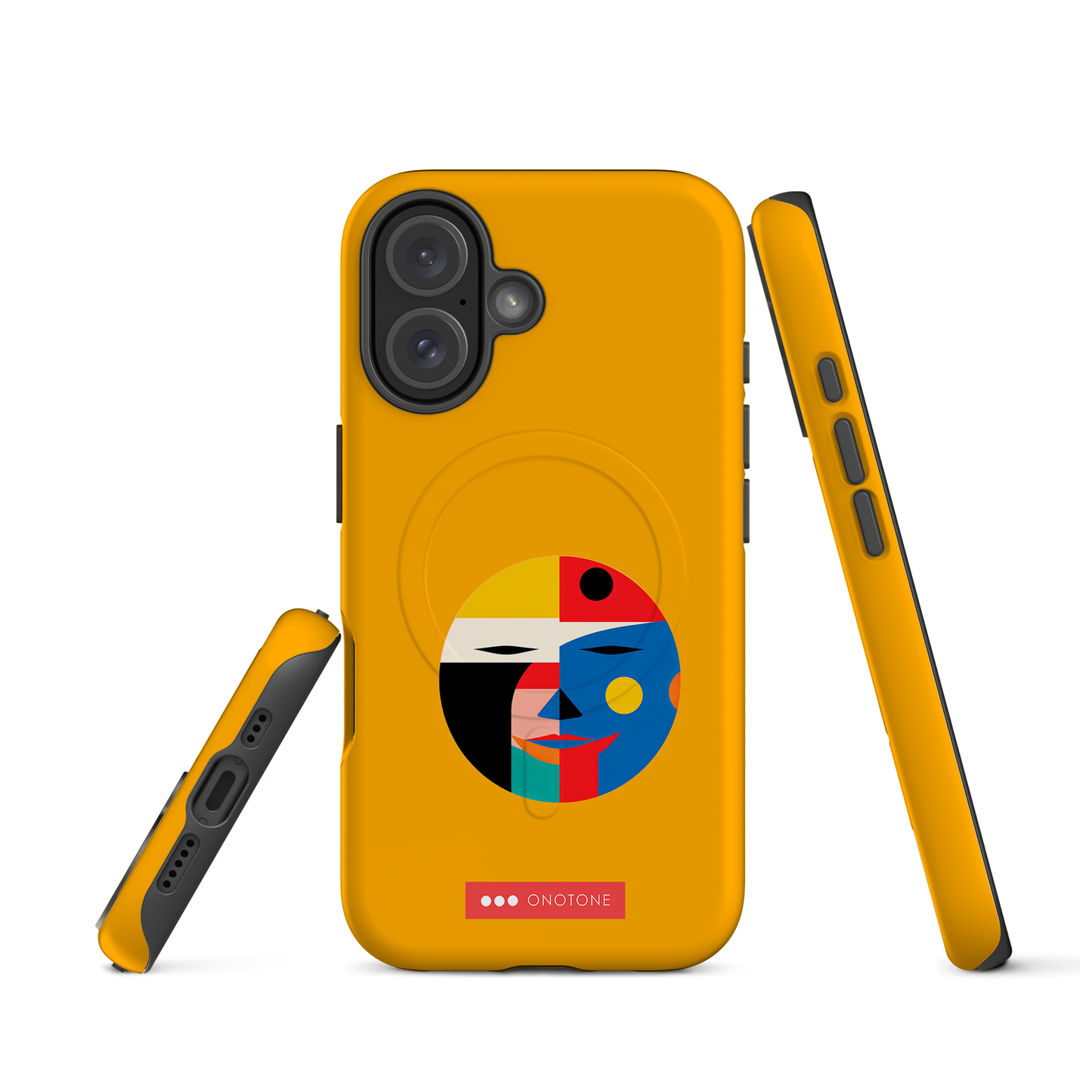 Dual Layer red modern iPhone® Case