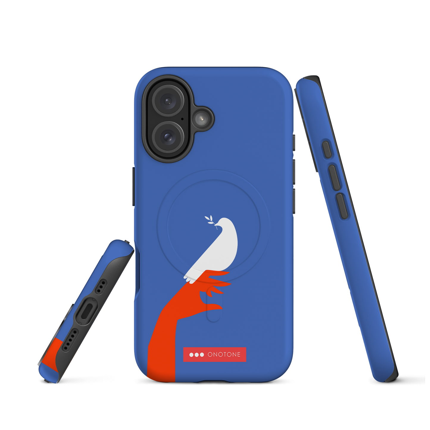 Dual Layer blue modern iPhone® Case