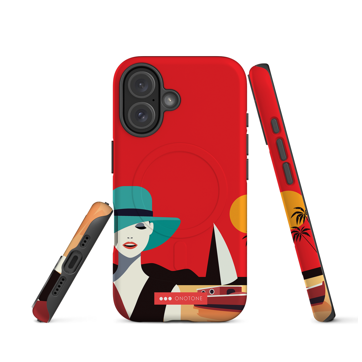 Dual Layer red modern iPhone® Case ( MD-1841)