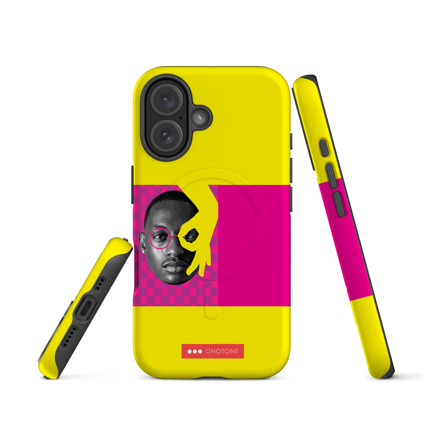 Dual Layer yellow modern iPhone® Case