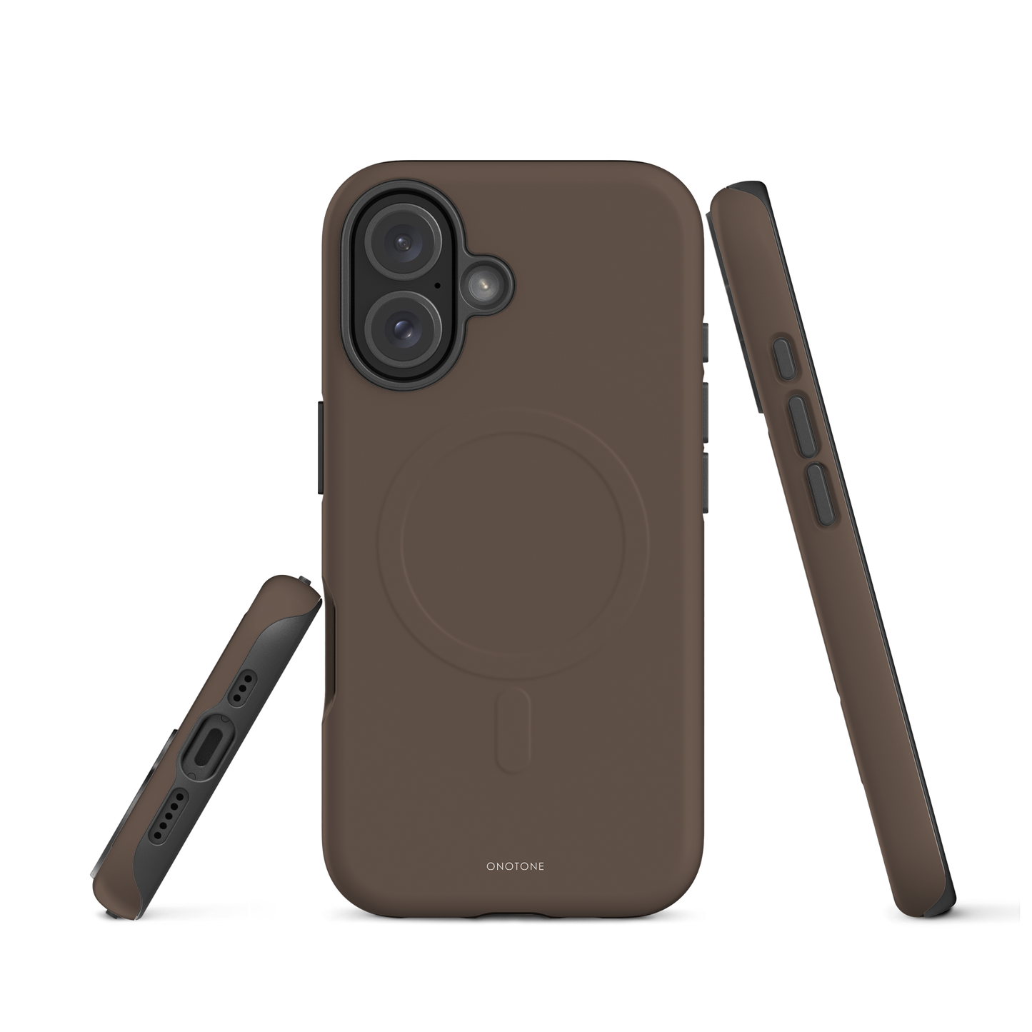 GRAY MINIMALIST IPHONE® CASE - PANTONE® CHOCOLATE CHIP