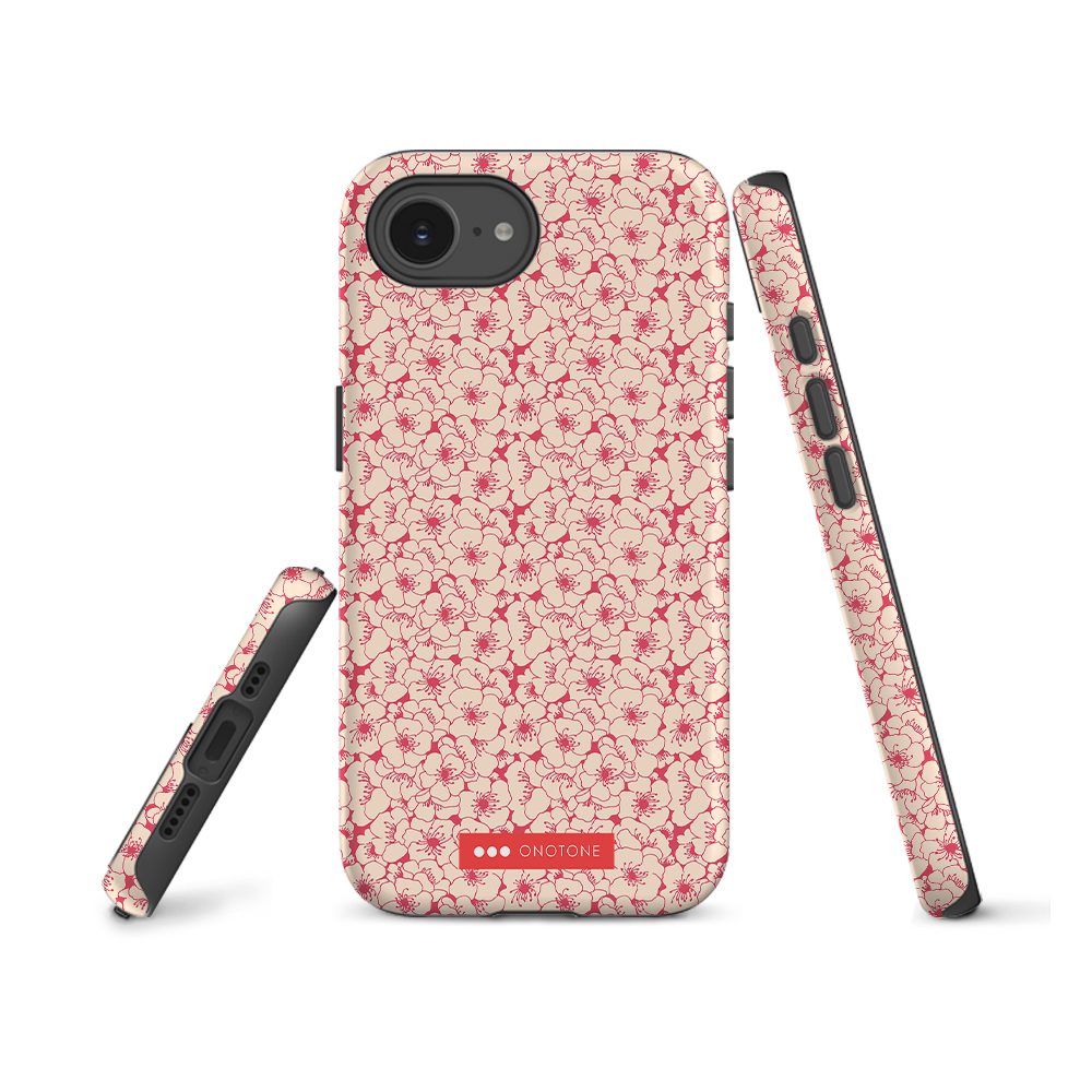 Japanese design indigo iPhone® Case with sakura patterns