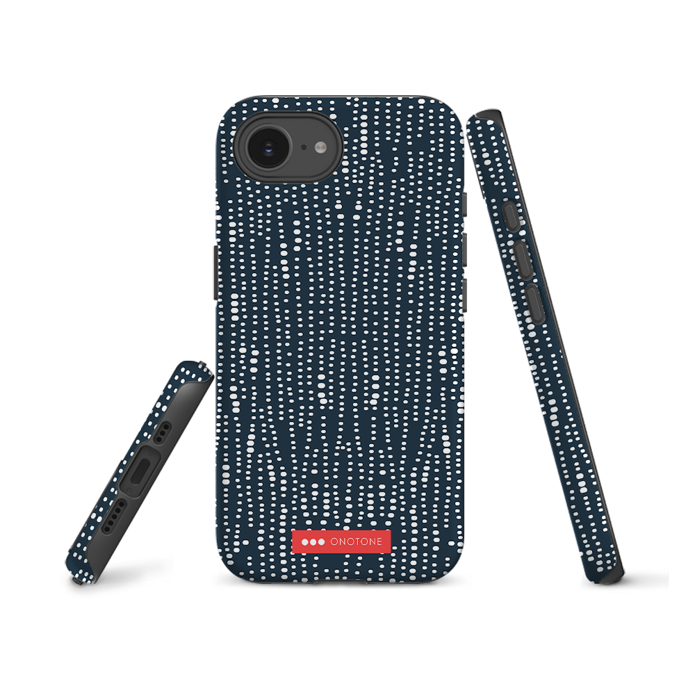 Japanese design indigo iPhone® Case with dotted patterns