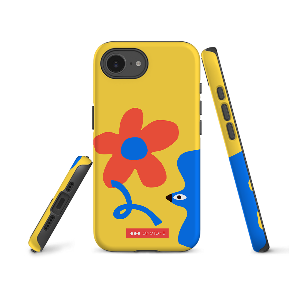 Dual Layer yellow modern iPhone® Case