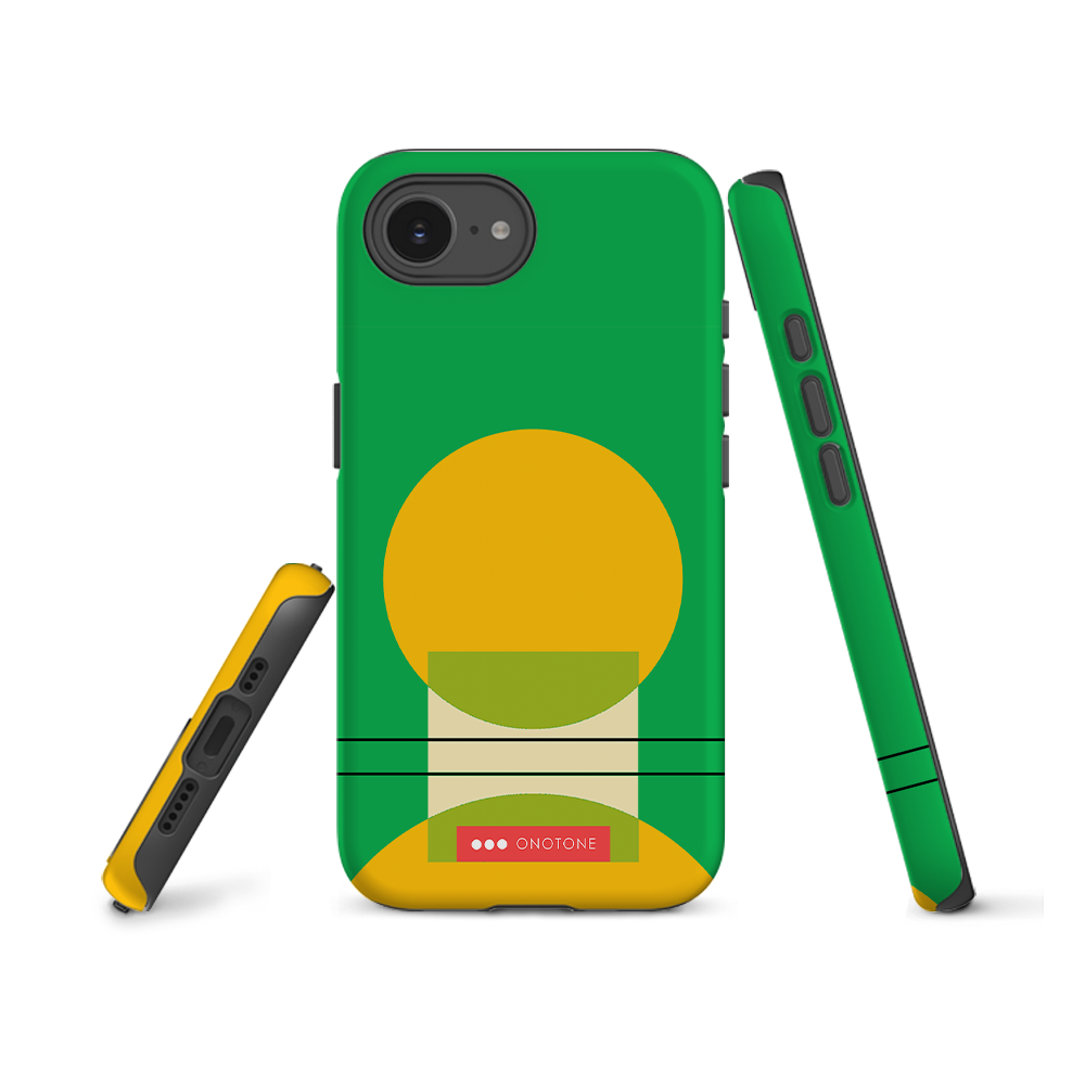 Dual Layer green modern iPhone® Case
