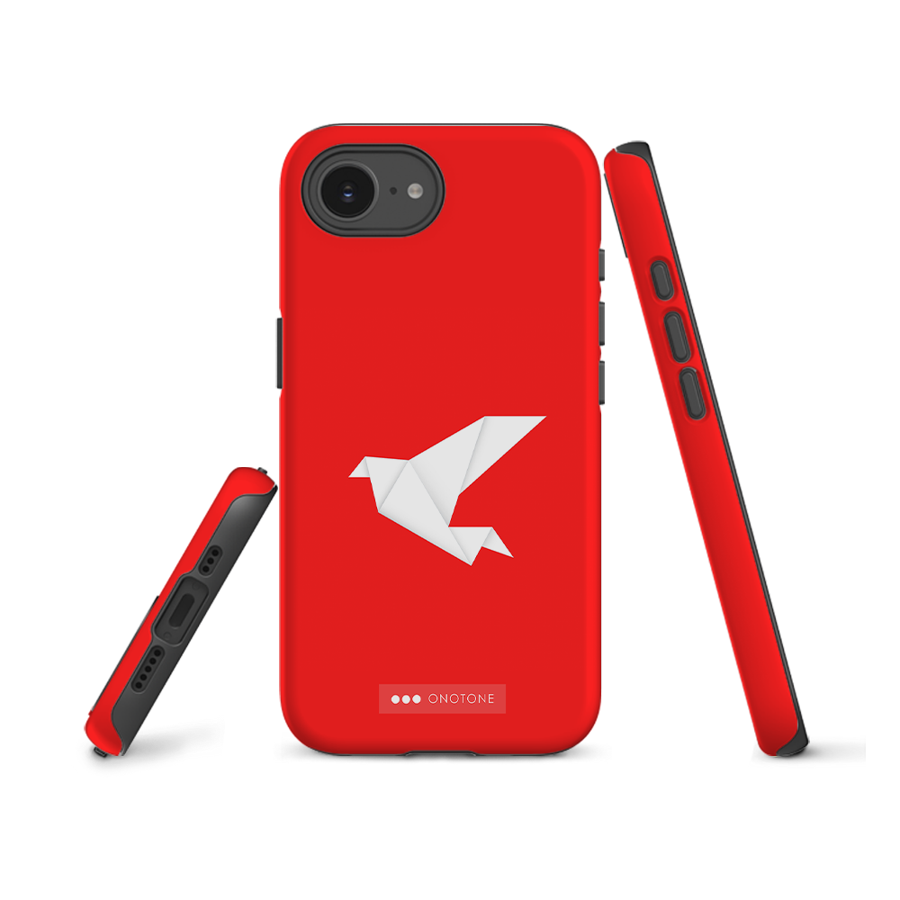 Dual Layer red modern iPhone® Case