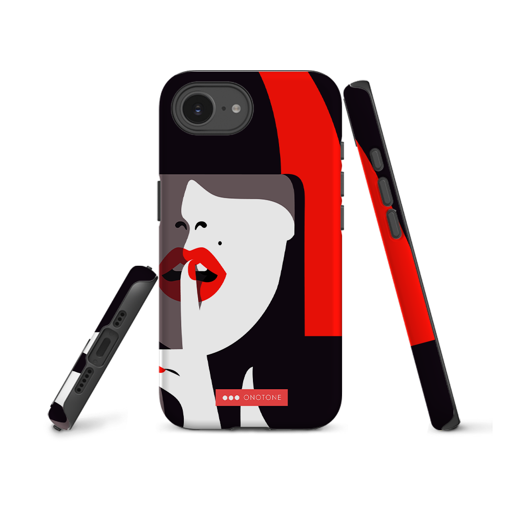 Dual Layer black modern iPhone® Case