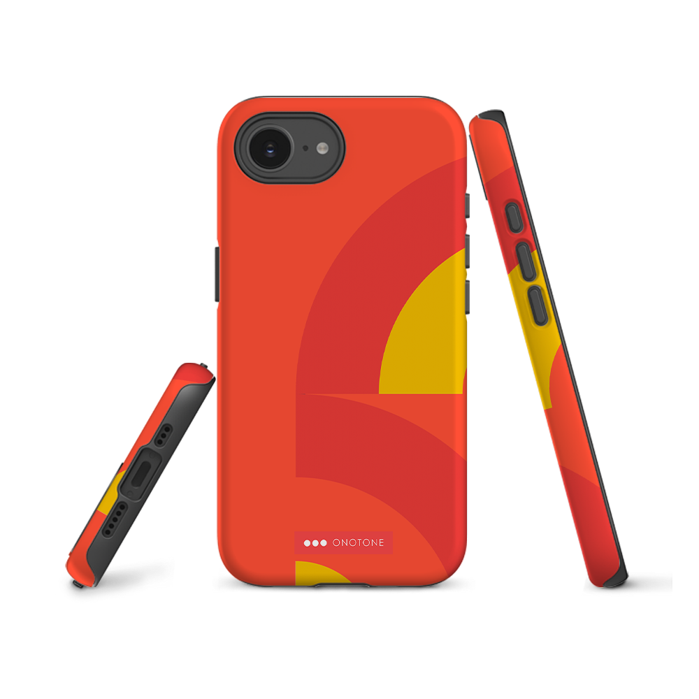 Dual Layer orange modern iPhone® Case