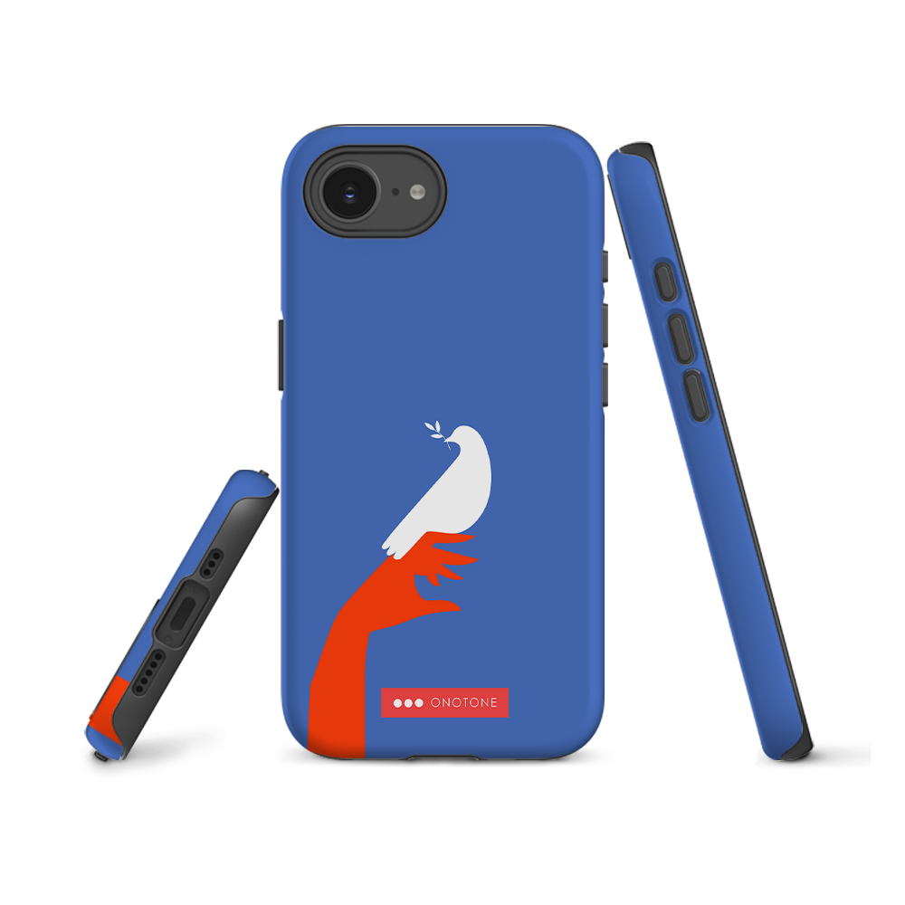 Dual Layer blue modern iPhone® Case