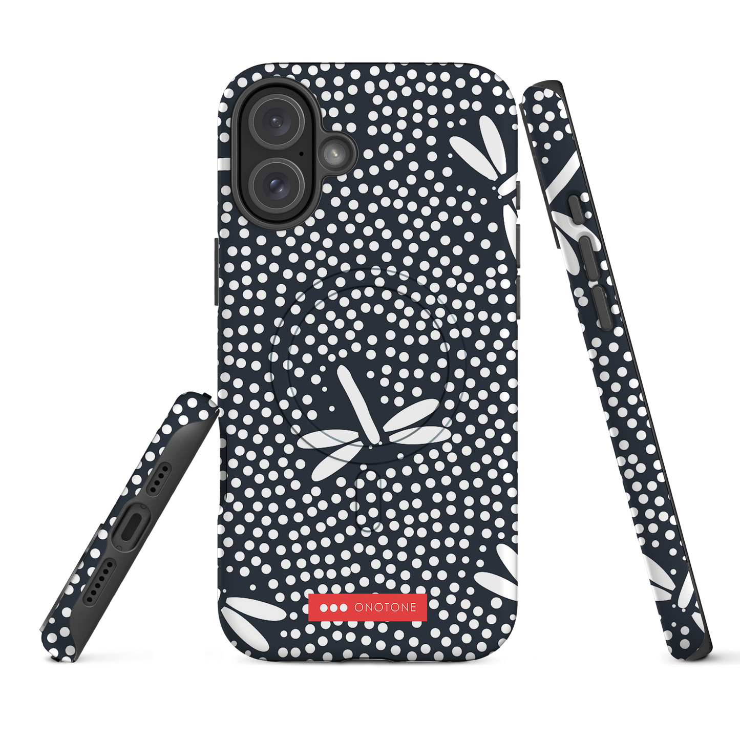 Japanese design indigo iPhone® Case with firefly patterns
