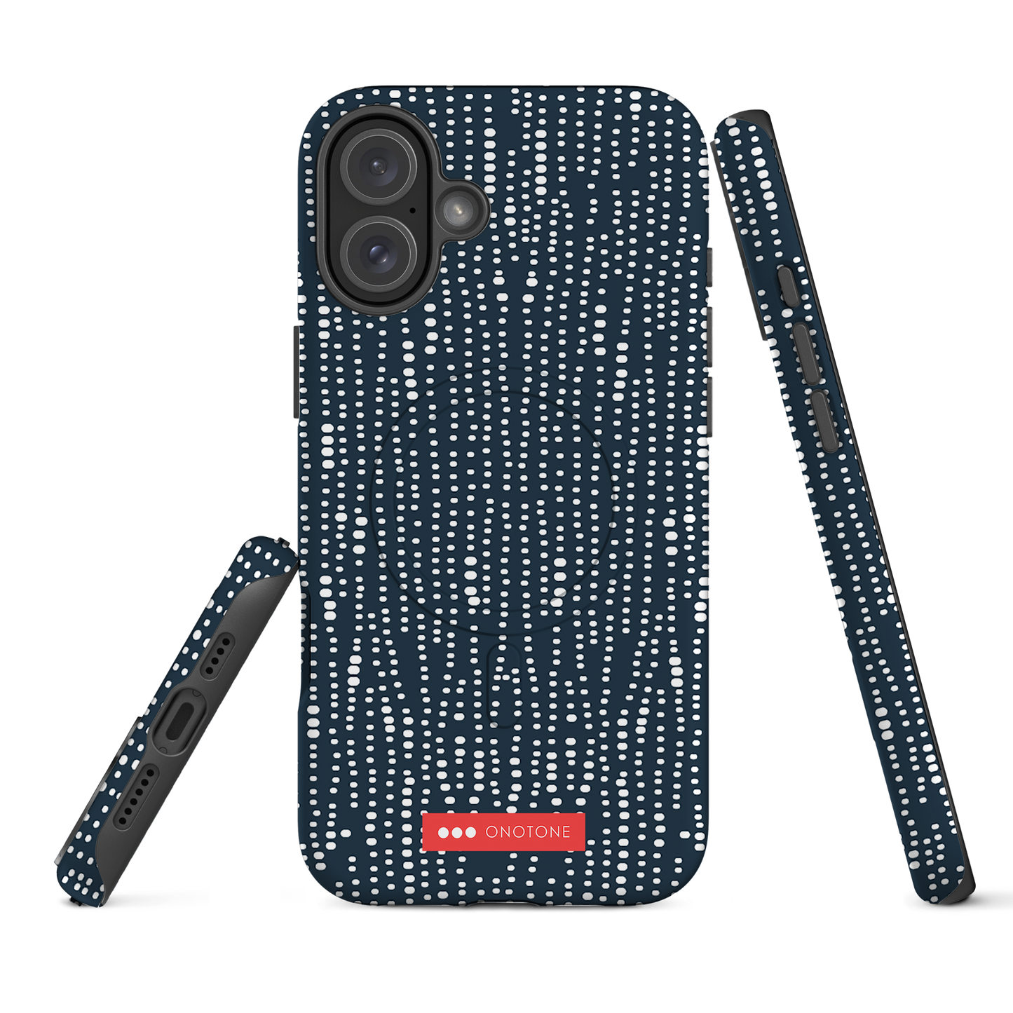 Japanese design indigo iPhone® Case with dotted patterns