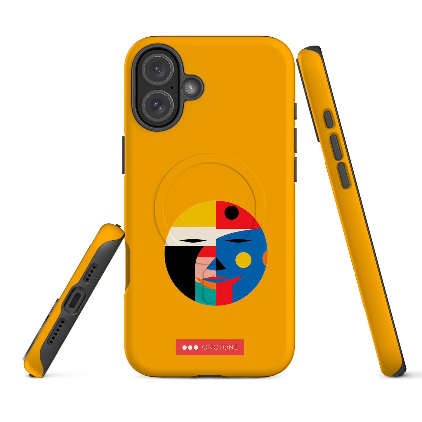 Dual Layer red modern iPhone® Case