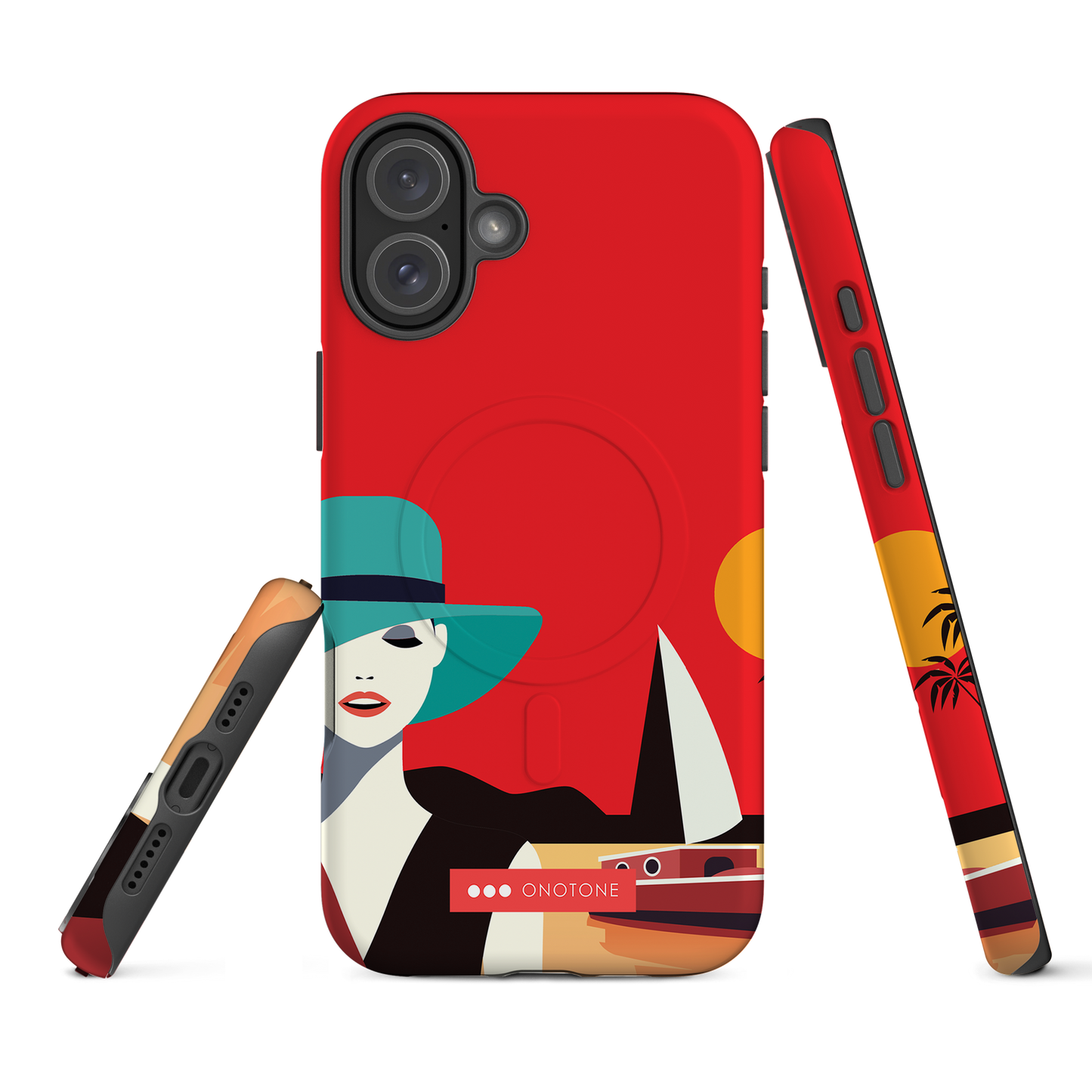 Dual Layer red modern iPhone® Case ( MD-1841)