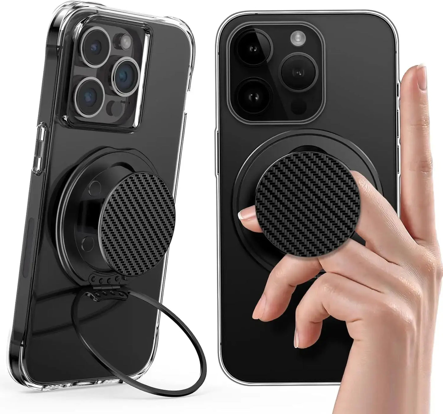 MagSafe iPhone Pop Socket with Stand - 360° Rotation, 180° flip Magnetic Ring Holder