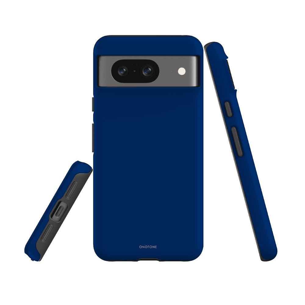 Protective Google Pixel Case - Pantone 294 for Pixel 6. Features shock-resistant materials and raised bezels for enhanced screen and camera safety.