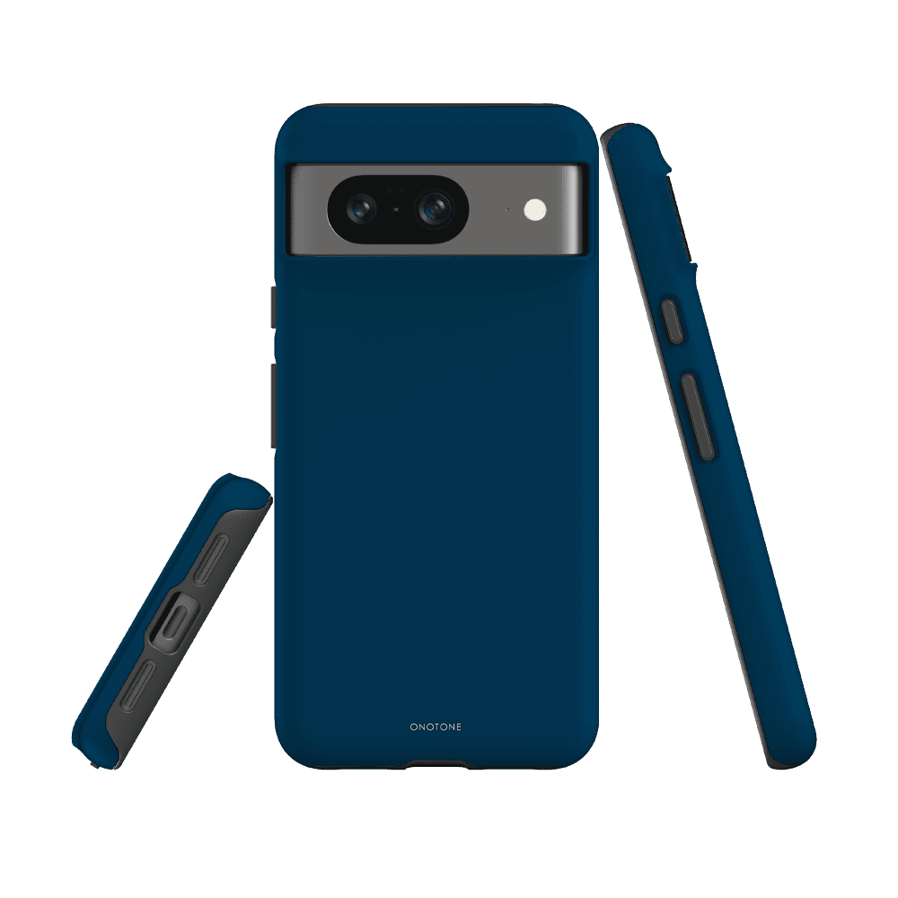 Pantone 302 Google Pixel Case with shockproof build and soft inner lining, designed for camera protection and button access.