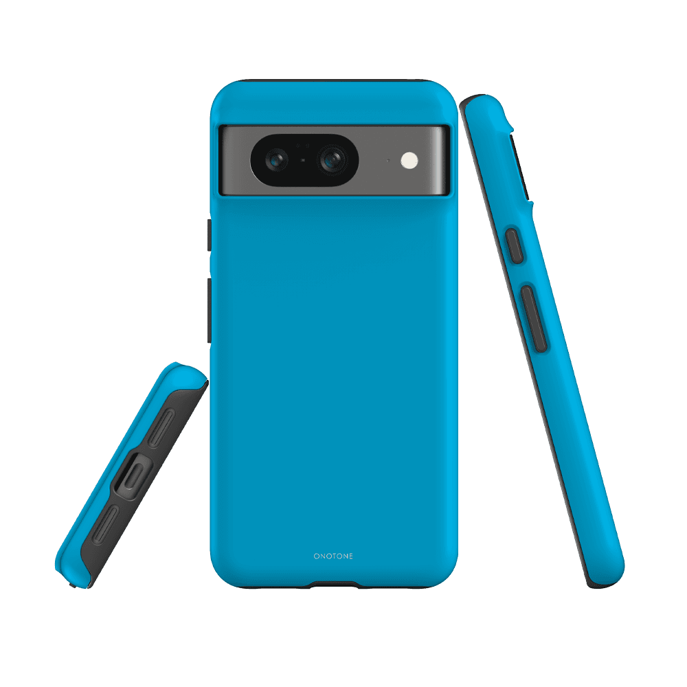 Google Pixel Case - Protective Pantone 306 for Pixel 6. Features dual-layered shock-resistant protection and raised screen bevel.