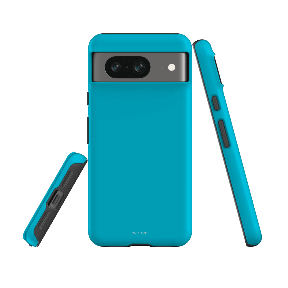 Protective Google Pixel Case - Pantone 311 for Pixel 7. Stylish and durable with raised bevel and snug fit around camera and buttons.
