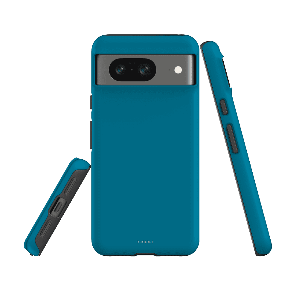 Google Pixel Case - Pantone 314 with slim profile and tactile button covers, combining sleek design with rugged dual-layer protection.