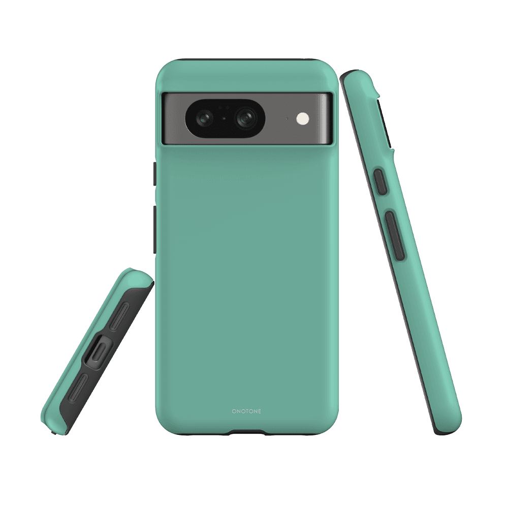 Durable Google Pixel Case - Pantone 337 with precise cutouts and dual-layer design for Pixel model with dual rear cameras.