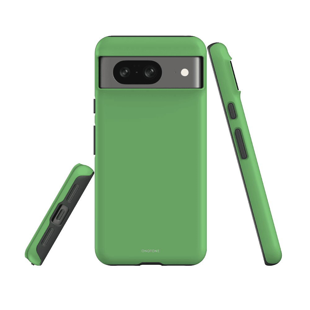 Google Pixel 6 Case in Pantone 359 green, designed with dual-layer protection and precise cutouts for ports and buttons.