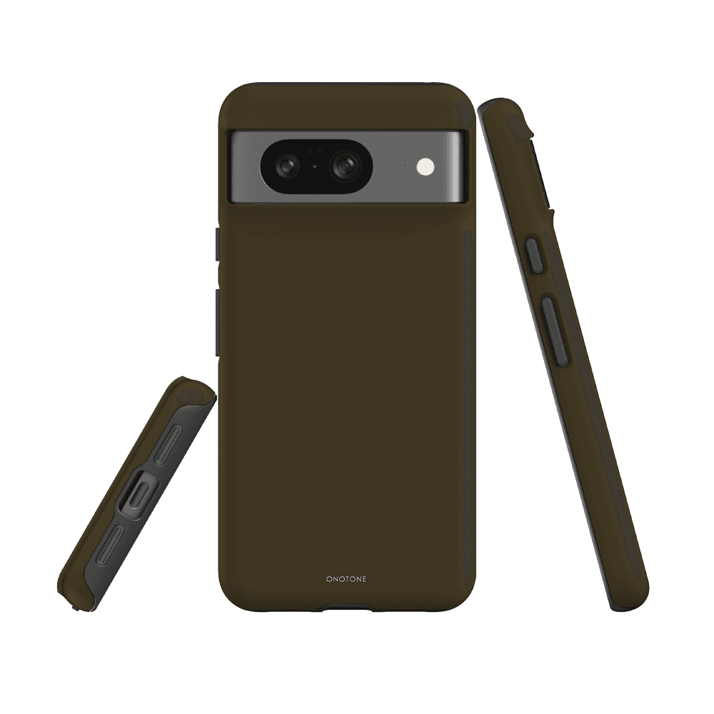 Protective Google Pixel case in World's Ugliest Color with shock-absorbing TPU and hard shell. Ensures full coverage and drop protection.