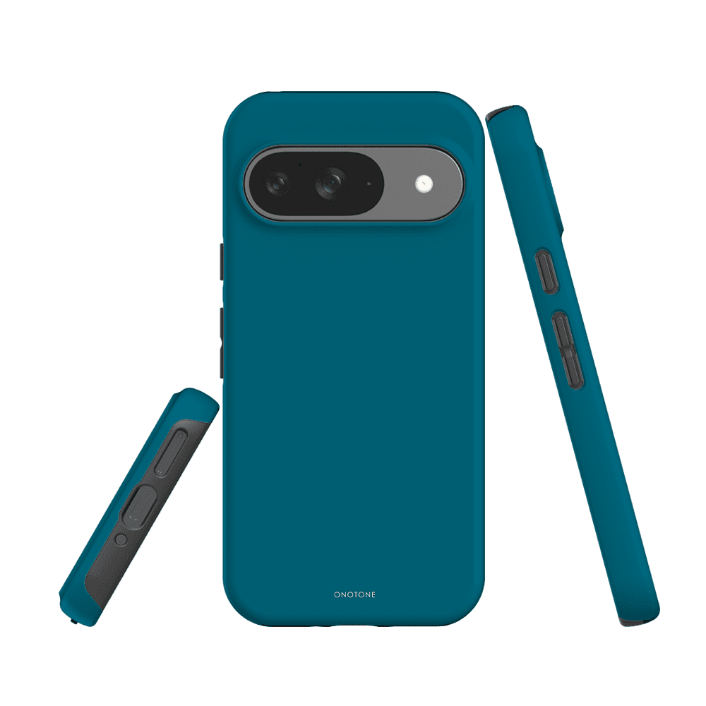 Google Pixel Case - Pantone 315 designed for dual-camera Pixel model, offers raised bevel and precise button cutouts for full protection.